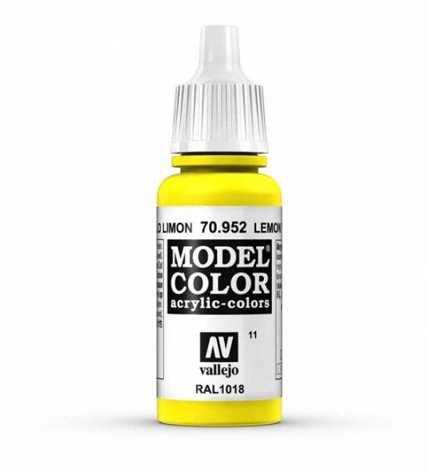 Vallejo Model Colour - Lemon Yellow 17ml Acrylic Paint (AV70952)