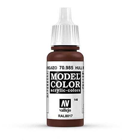 Vallejo Model Colour - Hull Red 17ml Acrylic Paint (AV70985)