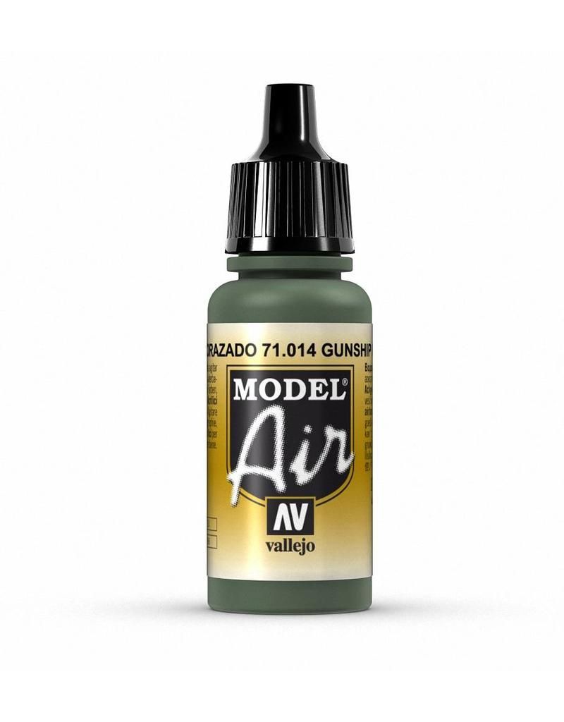 Vallejo Model Air - Gunship Green 17ml Acrylic Paint (AV71014)