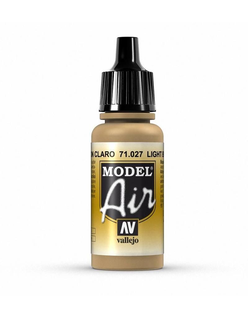 Vallejo Model Air - Light Brown 17ml Acrylic Paint (AV71027)