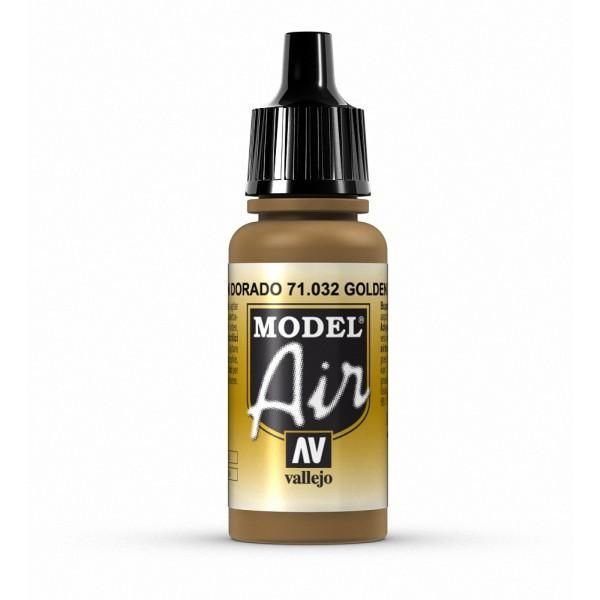 Vallejo Model Air - Golden Brown 17ml Acrylic Paint (AV71032)