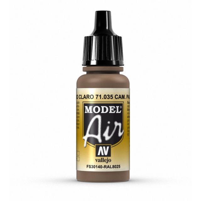 Vallejo Model Air - Cam Pale Brown 17ml Acrylic Paint (AV71035)