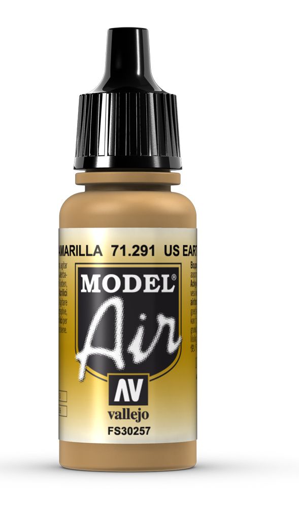 Vallejo Model Air - Us Earth Yellow 17ml Acrylic Paint (AV71291)