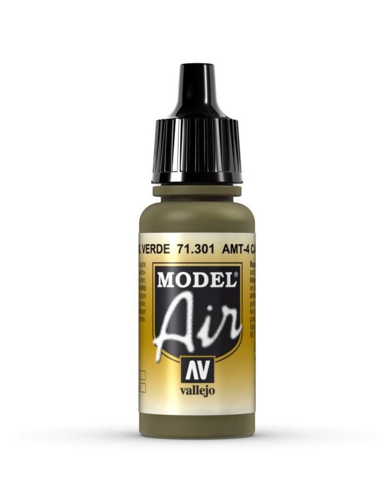 Vallejo Model Air - Amt-4 Camouflage Green 17ml Acrylic Paint (AV71301)