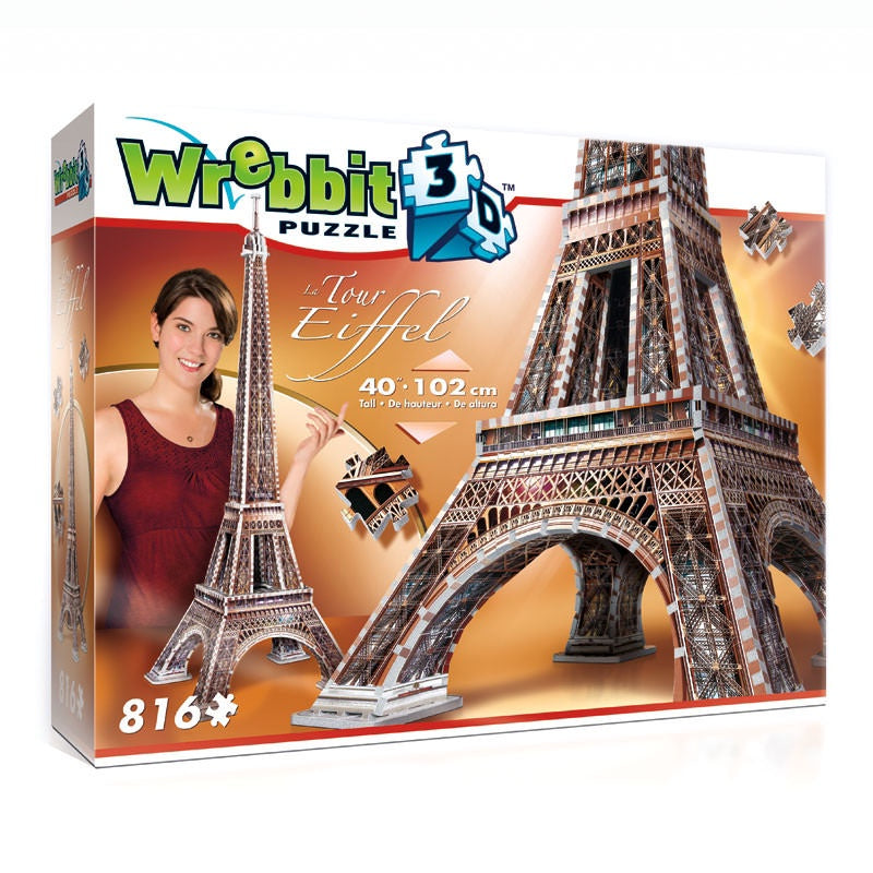 Wrebbit 3D Eiffel Tower Puzzle - 816 Piece Jigsaw