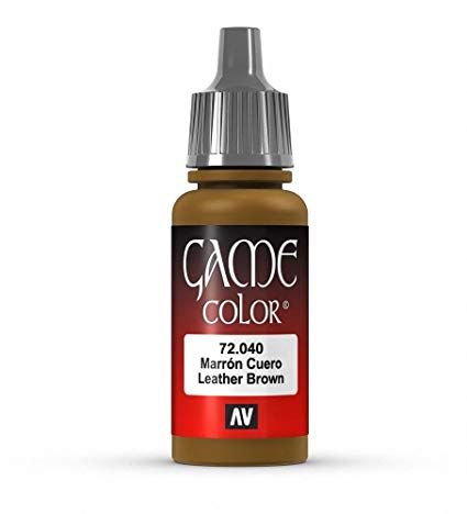 Vallejo Game Colour - Leather Brown 17ml Acrylic Paint (AV72040)