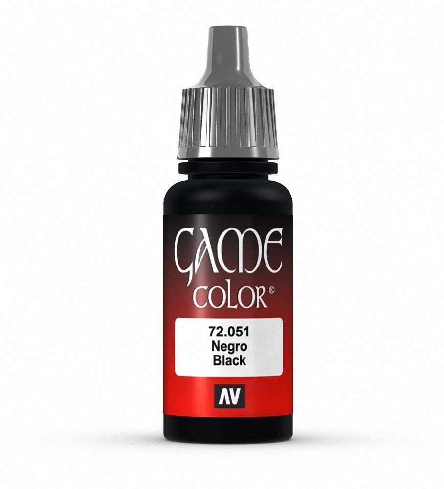 Vallejo Game Colour - Black 17ml Acrylic Paint (AV72051)