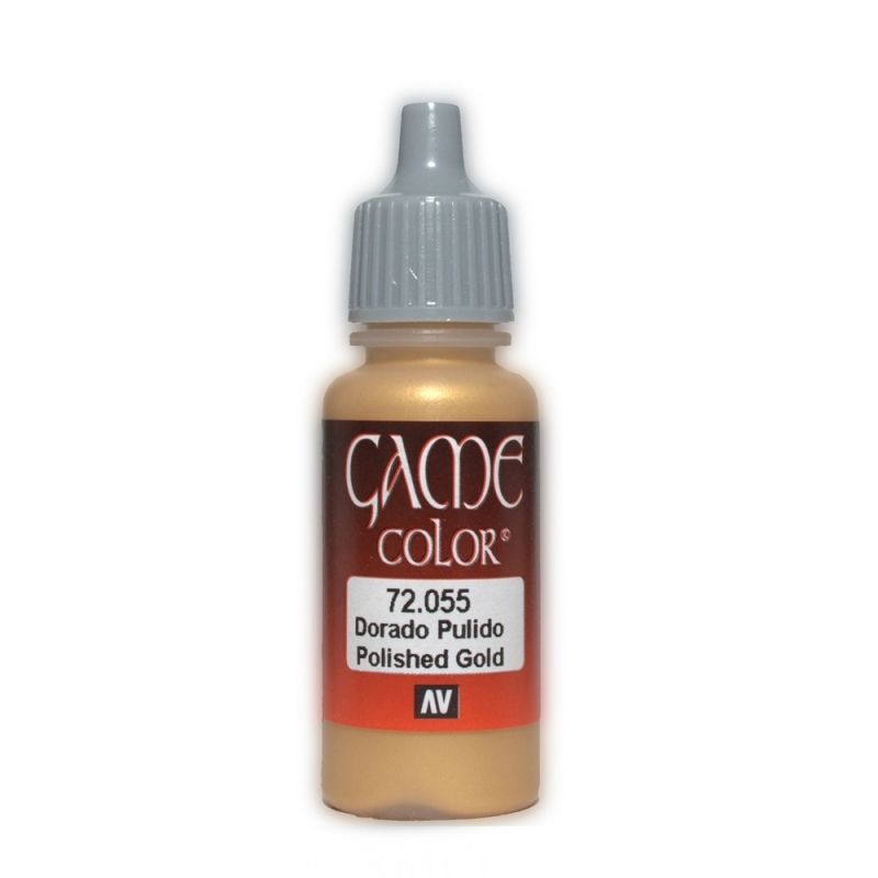 Vallejo Game Colour - Polished Gold 17ml Acrylic Paint (AV72055)