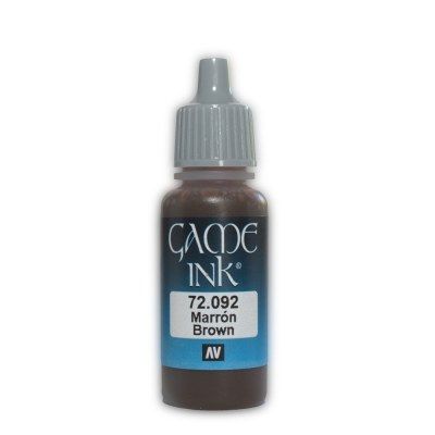 Vallejo Game Colour - Ink Brown 17ml Acrylic Paint (AV72092)