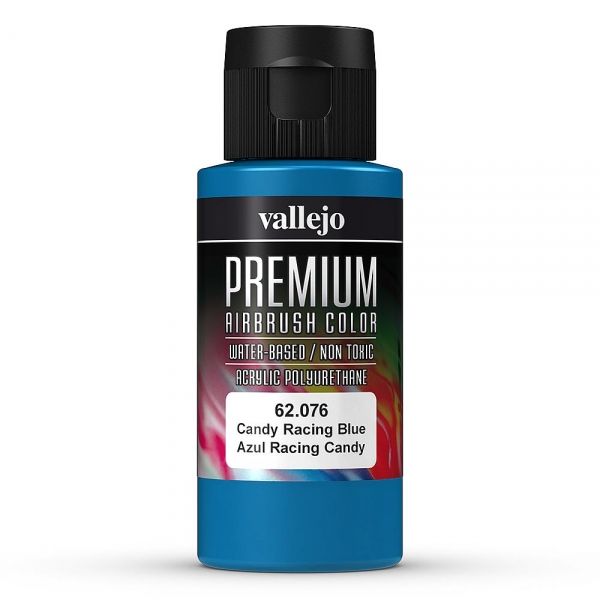 Vallejo Premium Colour - Candy Racing Blue 60ml Acrylic Paint (AV62076)