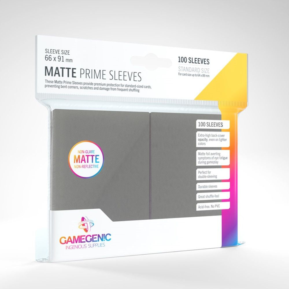 Gamegenic Matte Prime Standard Size (100) - Dark Gray