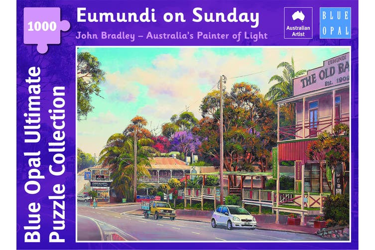 Blue Opal - John Bradley Eumundi on Sunday 1000 Piece Jigsaw