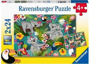 Ravensburger - Koalas &amp; Sloths 2x24 Piece Jigsaw