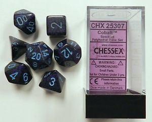 Chessex - Speckled Polyhedral 7-Die Set - Cobalt (CHX25307)