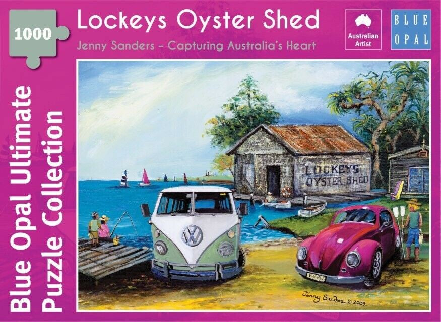Blue Opal - Jenny Sanders Lockeys Oyster Shed 1000 Piece Jigsaw