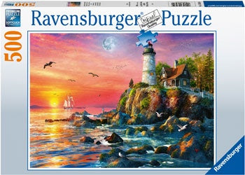 Ravensburger - Lighthouse at Sunset 500 Piece Jigsaw