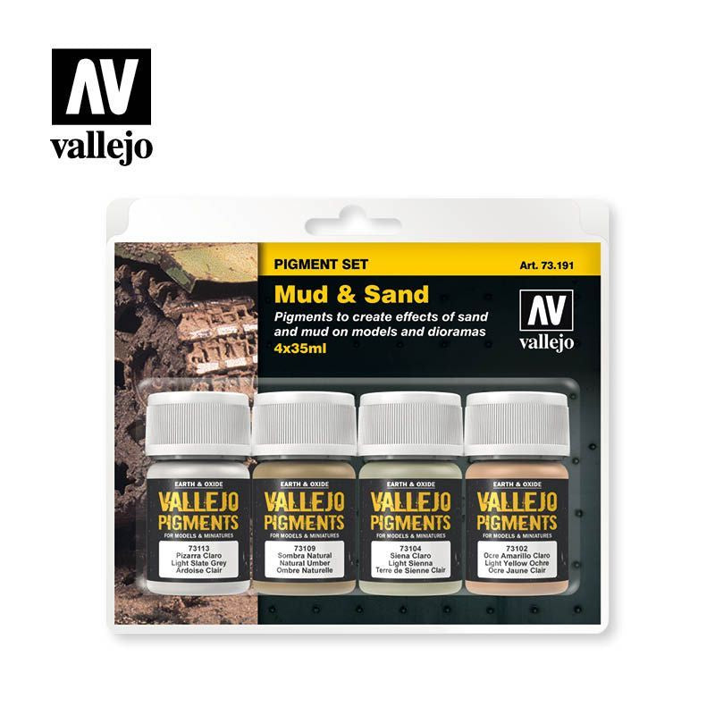 Vallejo Pigments - Set Mud &amp; Sand 35ml