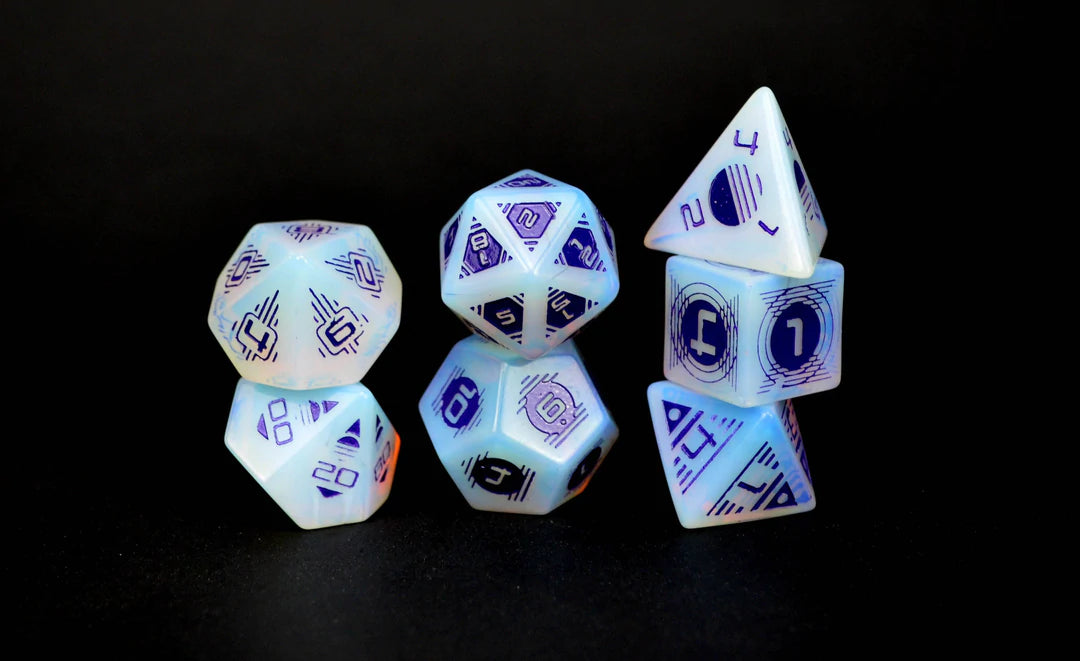 Level Up Dice - 80s Opalite Polyhedral Dice Set