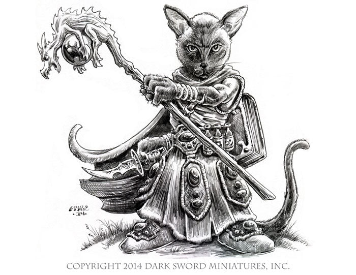 Critter Kingdoms: Siamese Cat Wizard with Staff
