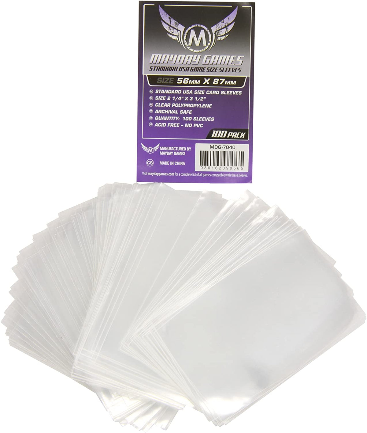 Mayday Standard USA Game Size Sleeves (Pack of 100)