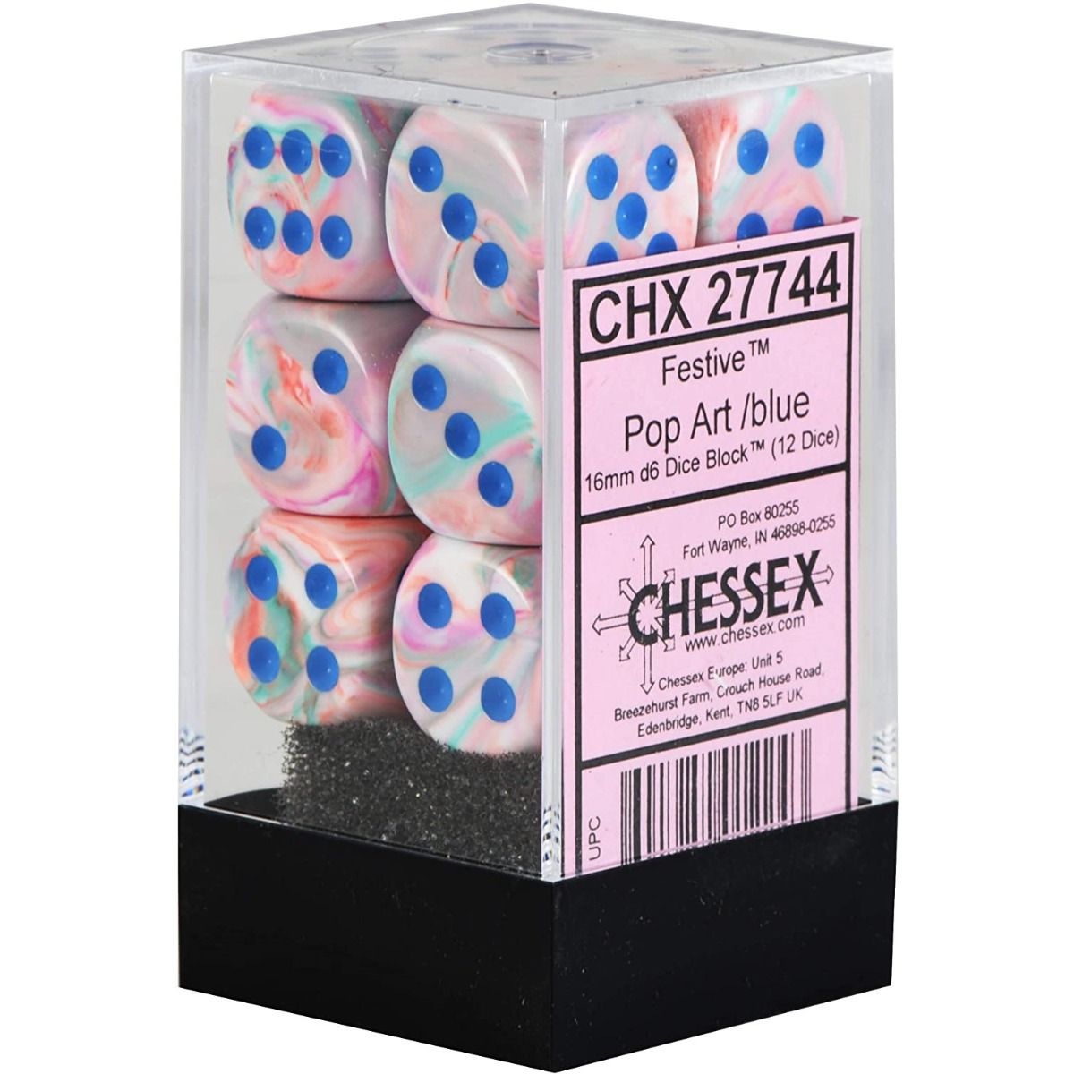 Chessex - Festive 16mm D6 Set - Pop Art/Blue (CHX27744)