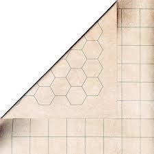 Chessex - Reversible Battlemat - 1 Squares and 1 Hexes (23 1/2 X 26) (CHX96246)