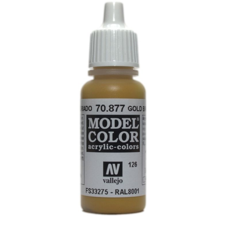 Vallejo Model Colour - Gold Brown 17ml Acrylic Paint (AV70877)