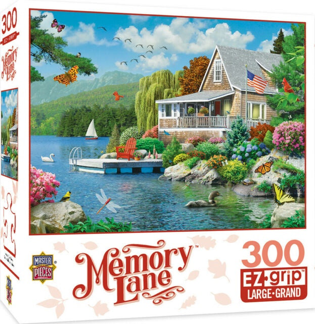 Masterpieces Puzzle Memory Lane Lakeside Memories Ez Grip Puzzle 300 Piece Jigsaw