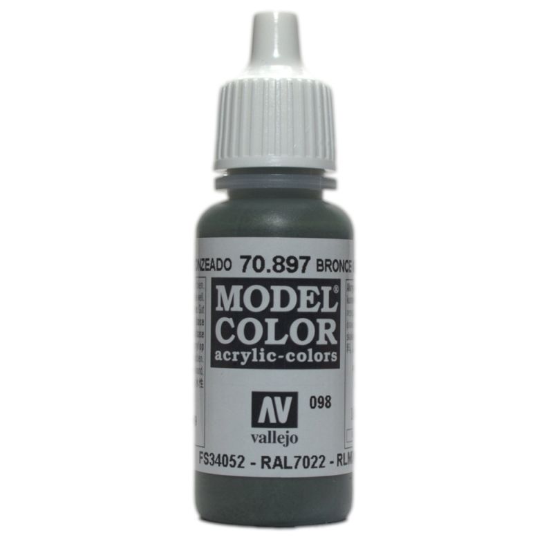 Vallejo Model Colour - Bronze Green 17ml Acrylic Paint (AV70897)