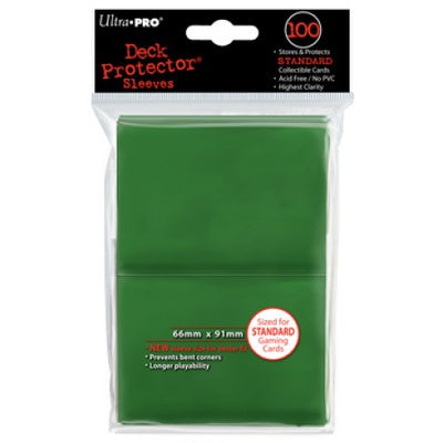 Sleeves Solid 100 Bag Green