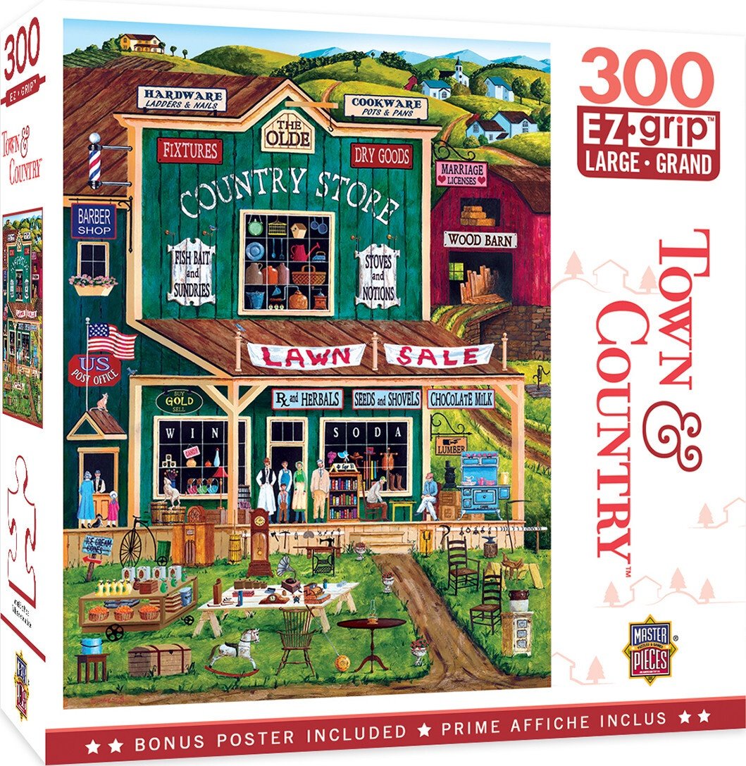 Masterpieces Puzzle Town &amp; Country The Old Country Shore Ez Grip Puzzle 300 pc - Good Games