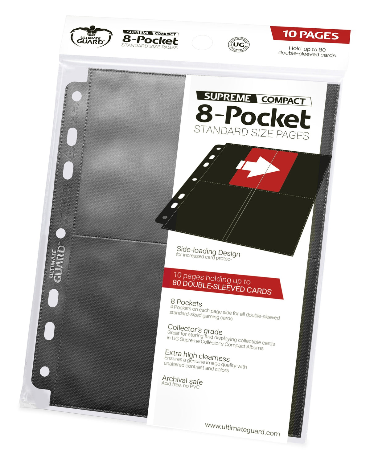 Ultimate Guard 8 Pocket Standard Pages Black