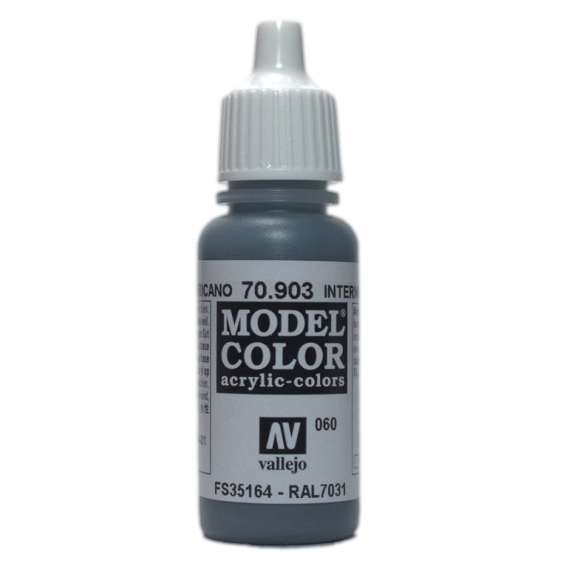 Vallejo Model Colour - Intermediate Blue 17ml Acrylic Paint (AV70903)