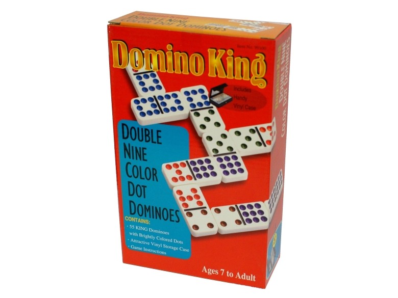 Domino King Double Nine Coloured Dots