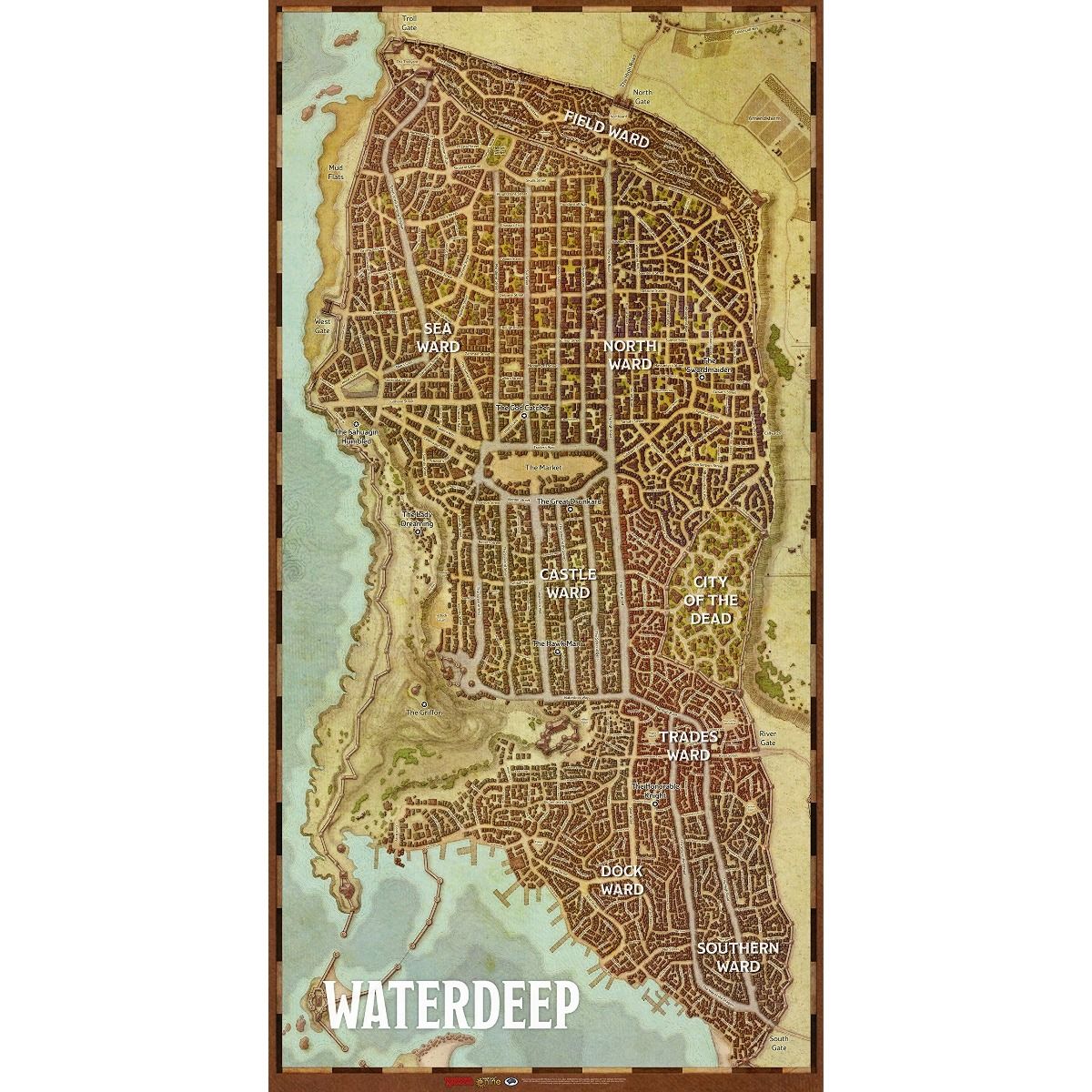 Dungeons &amp; Dragons - Waterdeep Map Game Mat