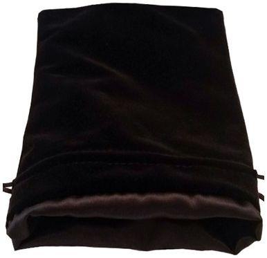 MDG Large Velvet Dice Bag with Black Satin Lining - Black - Good Games