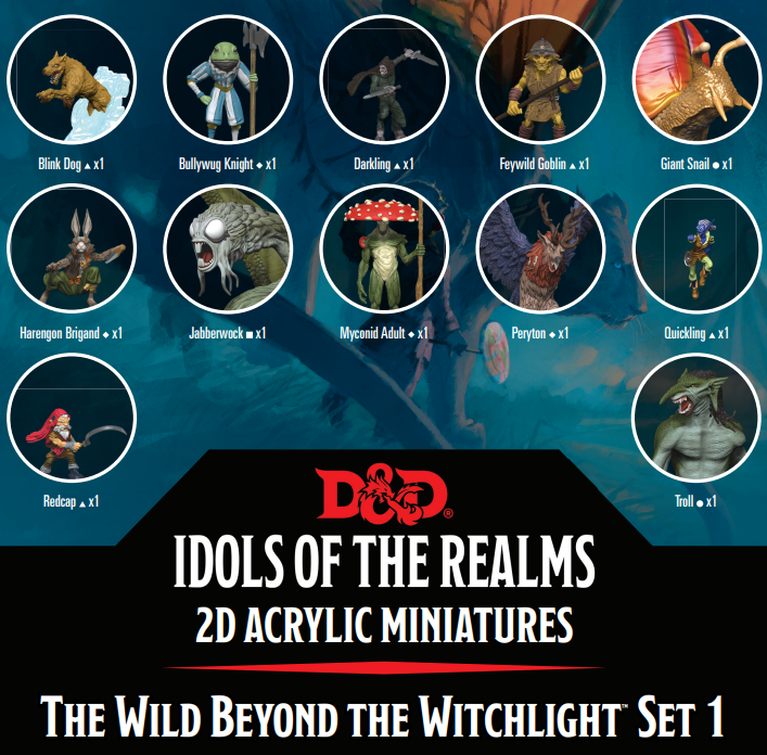 Dungeons &amp; Dragons Idols of the Realms The Wild Beyond The Witchlight 2D Set 1