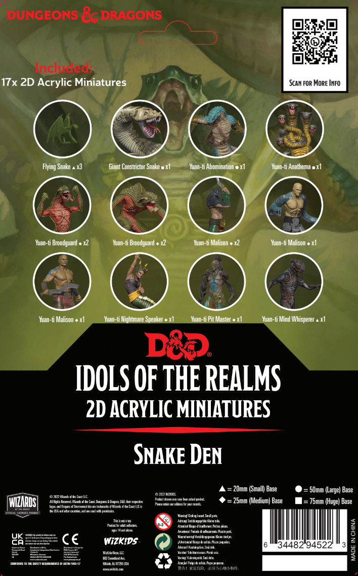 Dungeons &amp; Dragons Idols of the Realms Scales &amp; Tails Snake Den 2D Set
