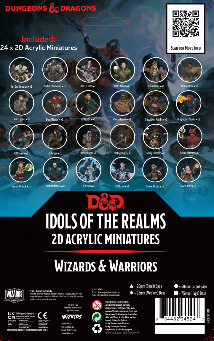 Dungeons and Dragons Idols of the Realms Wizards and Warriors 2D Set