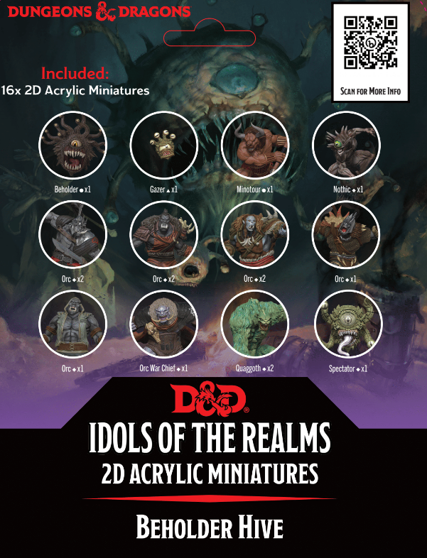 Dungeons &amp; Dragons Idols of the Realms Beholder Hive 2D Set