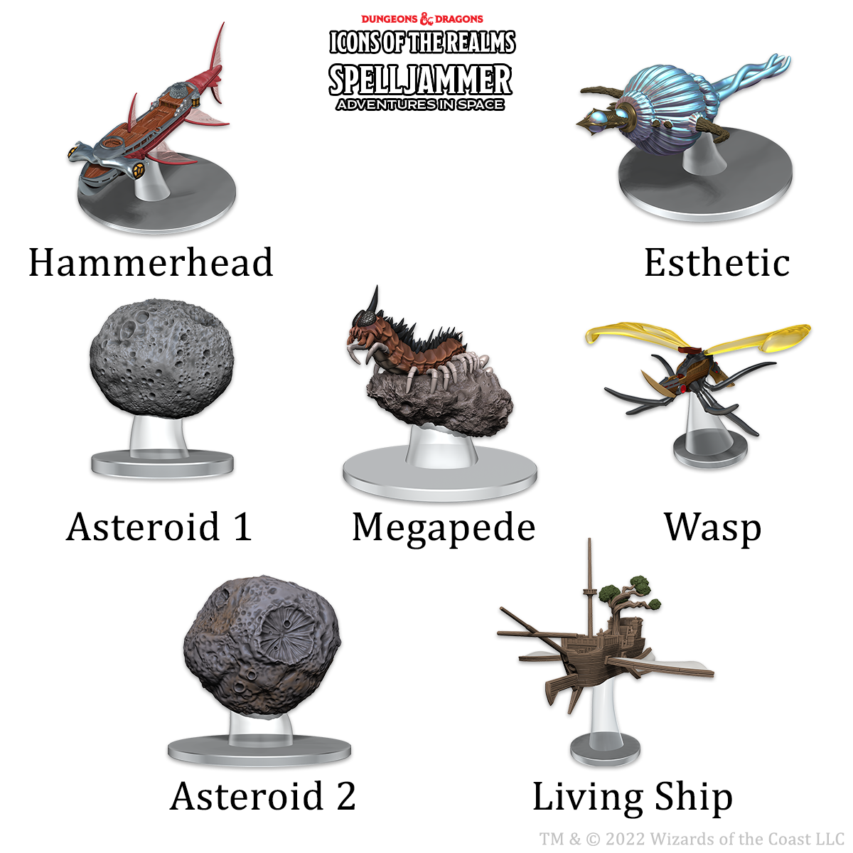 Dungeons &amp; Dragons Icons of the Realms Ship Scale Asteroid Encounters