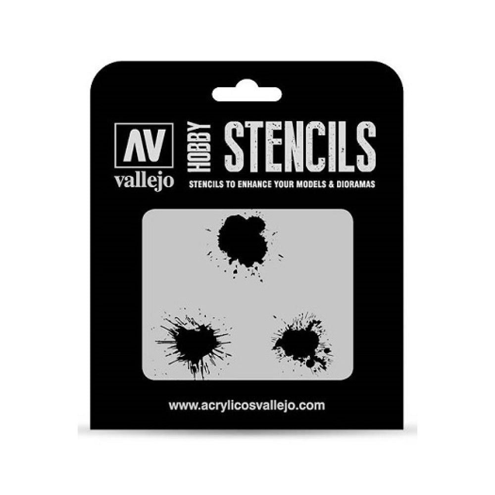 Vallejo Hobby Stencils - Paint Stains