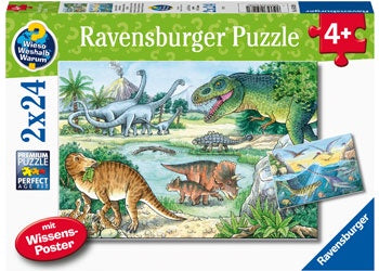 Ravensburger - Dinosaurs of Land and Sea 2x24 Piece Jigsaw