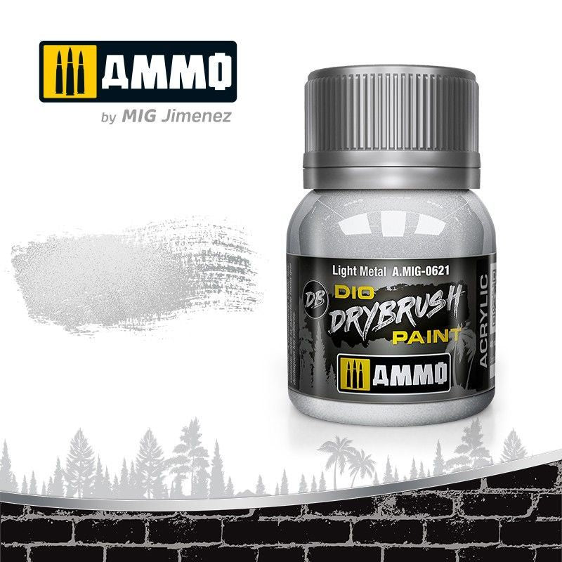 Ammo by MIG Drybrush Light Metal