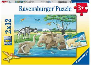 Ravensburger - Baby Safari Animals - 2x12 Piece Jigsaw