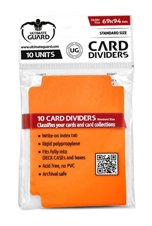Ultimate Guard Card Dividers Standard Size Orange (10) - Good Games