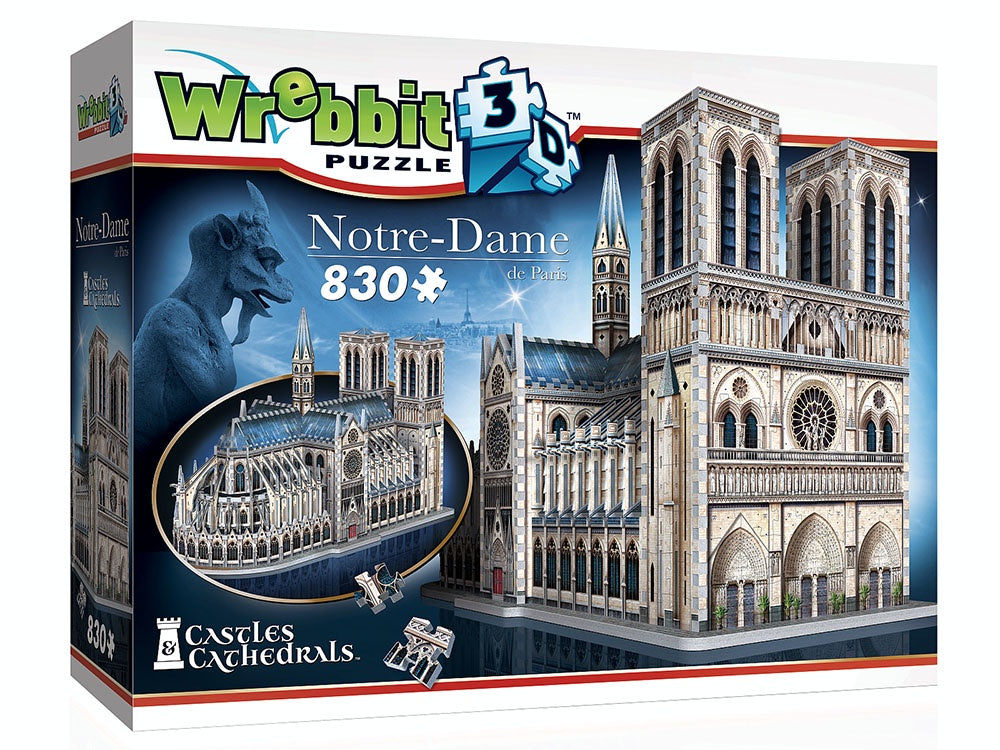 3D Notre-Dame Puzzle 830 Pieces - Wrebbit