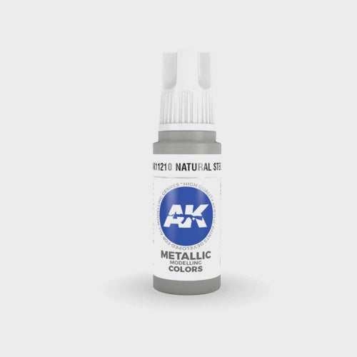 AK Interactive 3Gen Acrylics - Natural Steel 17ml