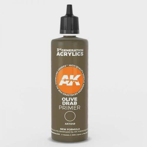 AK Interactive 3Gen Primers - Olive drab surface Primer 100ML