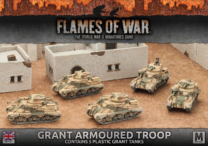 Flames of War: British: Grant Armoured Troop (Plastic)
